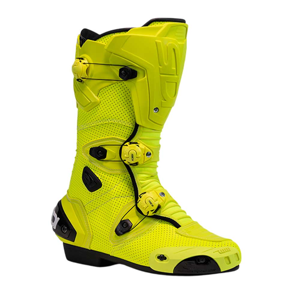 Sidi Mag 1 Air CE Boots Fluo Yellow FREE 1 YEAR Returns, FREE UK Delivery | ThrottleChimp