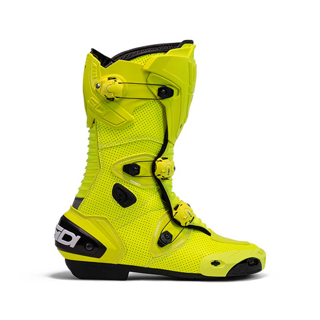 Sidi Mag 1 Air CE Boots Fluo Yellow FREE 1 YEAR Returns, FREE UK Delivery | ThrottleChimp