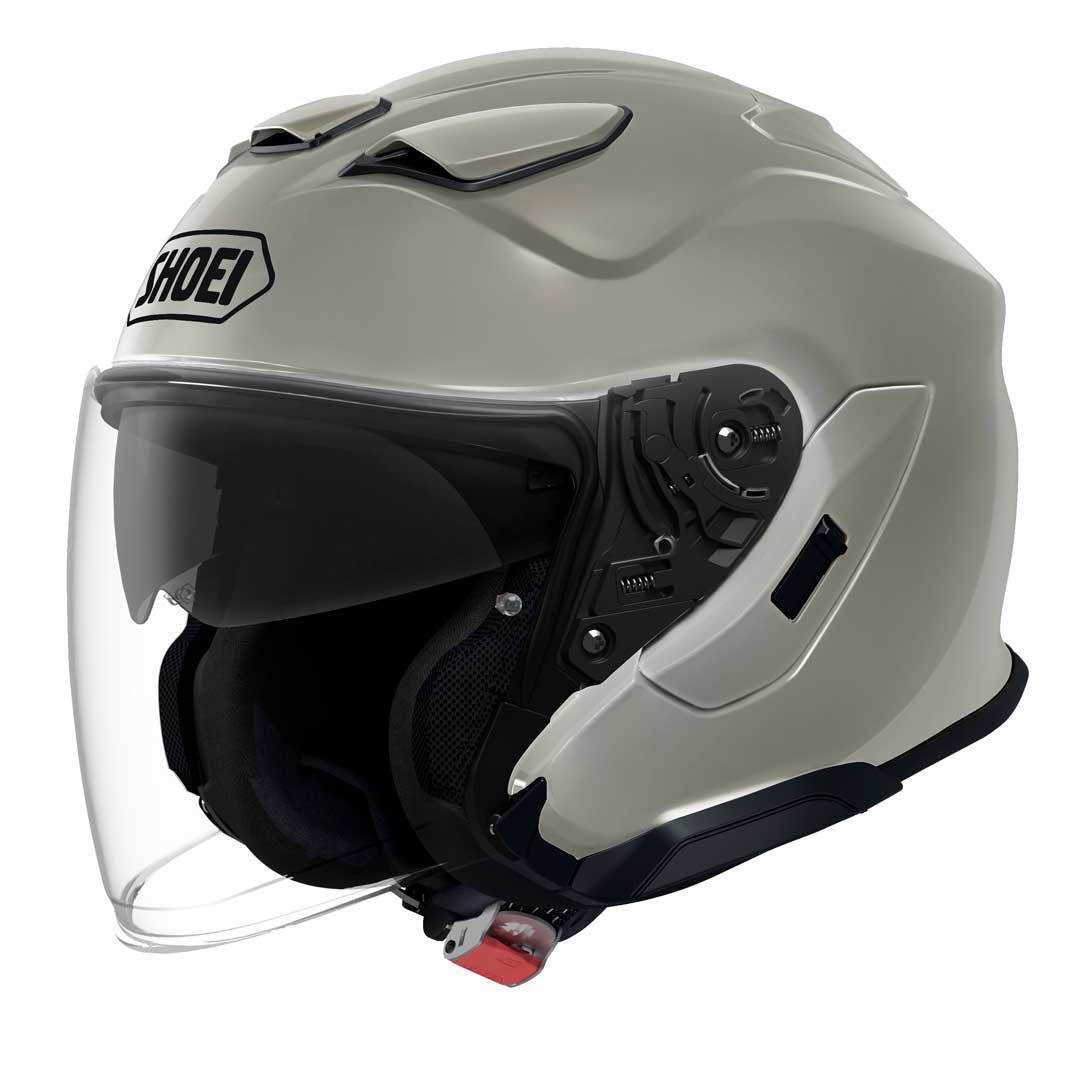 Shoei J-Cruise 3 Plain Chalk Grey FREE 1 YEAR Returns, FREE UK Delivery | ThrottleChimp