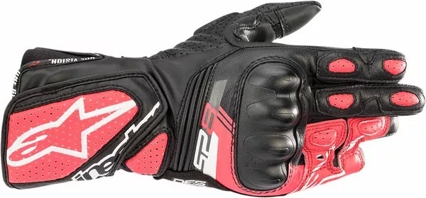 Alpinestars Stella SP-8 V3 Ladies Gloves Black / Pink FREE 1 Year Return, FREE UK Shipping | ThrottleChimp