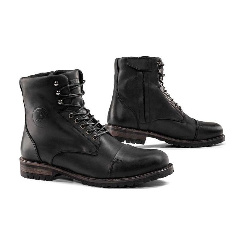 Falco Gordon Leather Boots Black - ThrottleChimp