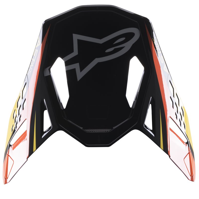 Alpinestars Visor S-M10 Carbon Meta2 Black / Yellow / Glossy Orange FREE 1 YEAR Returns, FREE UK Delivery | ThrottleChimp