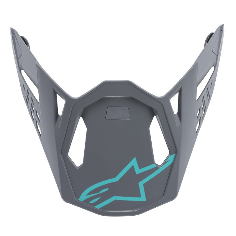 Alpinestars Visor S-M8 Radium Cool Grey / Matt Teal FREE 1 YEAR Returns, FREE UK Delivery | ThrottleChimp