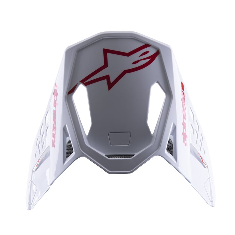 Alpinestars Visor S-M8 Radium 2 Bright Red / Glossy White FREE 1 YEAR Returns, FREE UK Delivery | ThrottleChimp