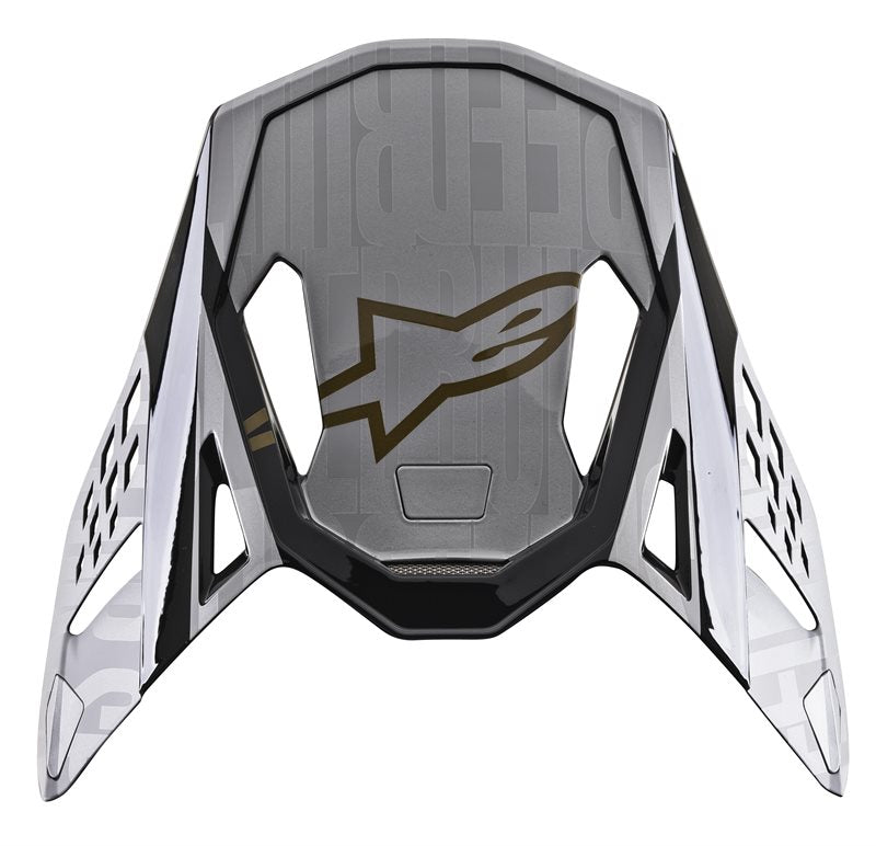 Alpinestars Visor S-M10 Alloy Silver / Black / Gold MG FREE 1 YEAR Returns, FREE UK Delivery | ThrottleChimp