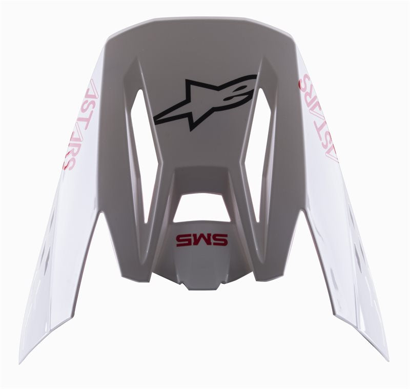 Alpinestars Visor S-M5 Bond White / Glossy Red FREE 1 YEAR Returns, FREE UK Delivery | ThrottleChimp