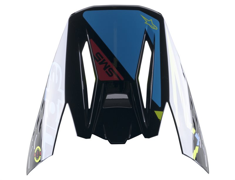 Alpinestars Visor S-M5 Action Black / Cyan / Fluo Yellow Glossy FREE 1 YEAR Returns, FREE UK Delivery | ThrottleChimp