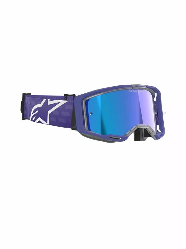 Alpinestars Vision 8 Corp Goggles Purple / Mirror Blue FREE 1 Year Return, FREE UK Shipping | ThrottleChimp