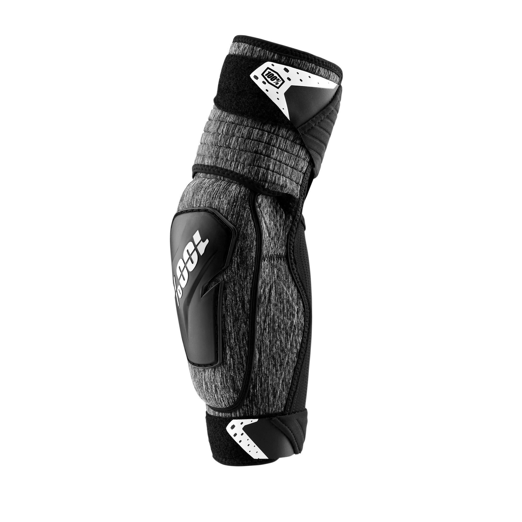 100% Fortis Elbow Guards Grey Heather / Black FREE 1 YEAR Returns, FREE UK Delivery | ThrottleChimp