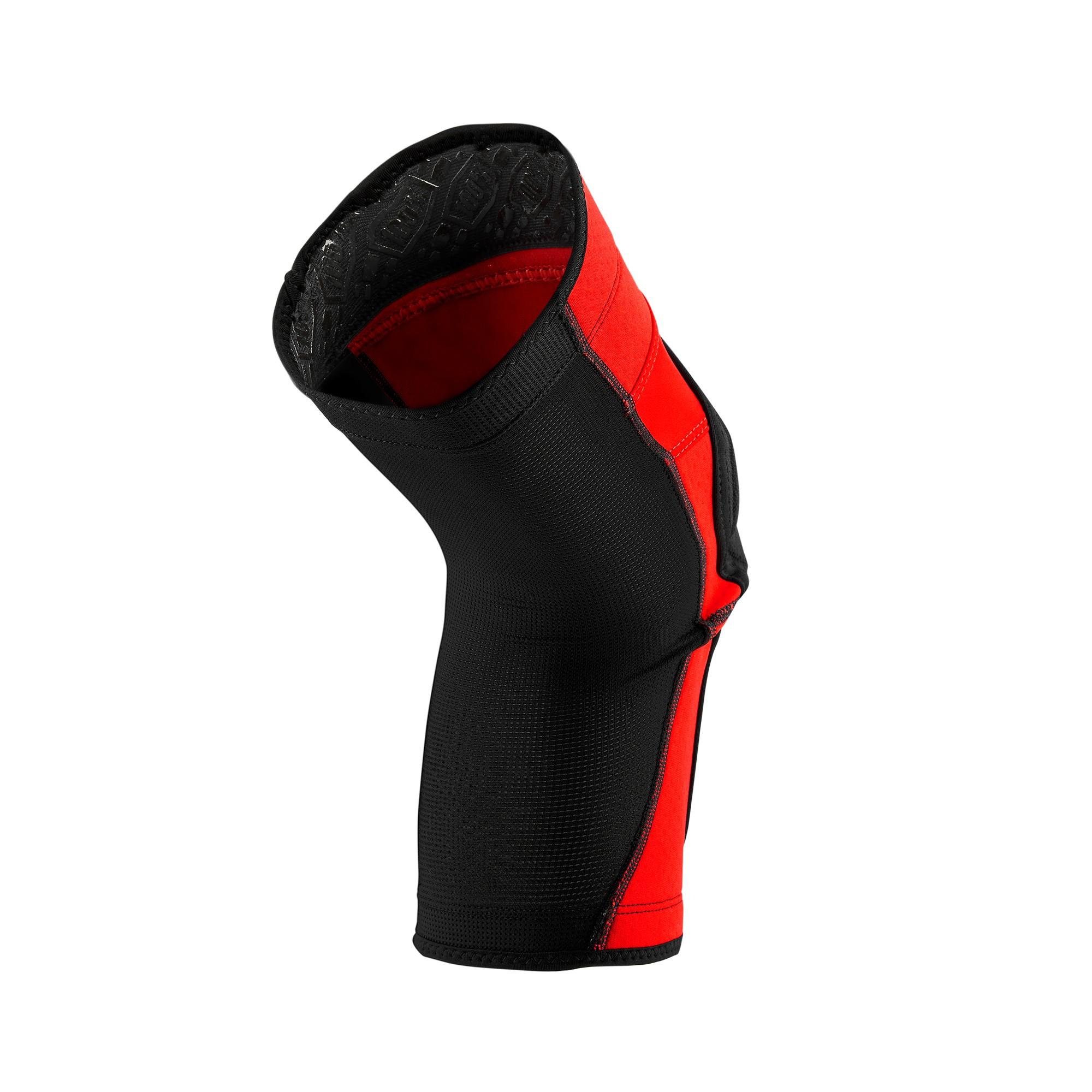 100% Ridecamp Knee Guards Red / Black FREE 1 YEAR Returns, FREE UK Delivery | ThrottleChimp