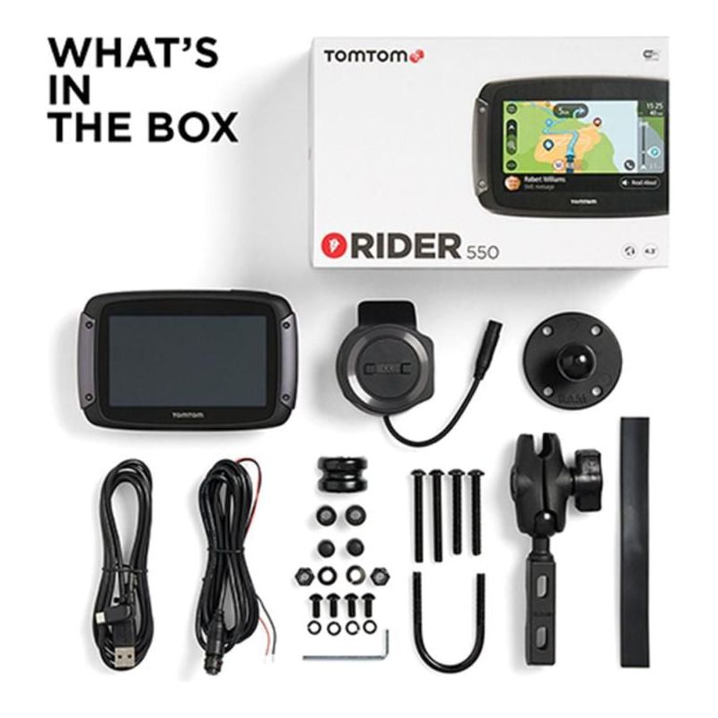 Tom Tom Rider 550 World Satellite Navigation System Black (Image 3) - ThrottleChimp