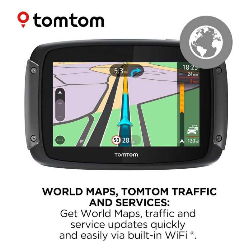 Tom Tom Rider 550 World Satellite Navigation System Black (Image 4) - ThrottleChimp