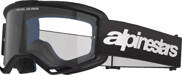 Alpinestars Vision 3 Wordmark Goggles Black / Clear FREE 1 Year Return, FREE UK Shipping | ThrottleChimp