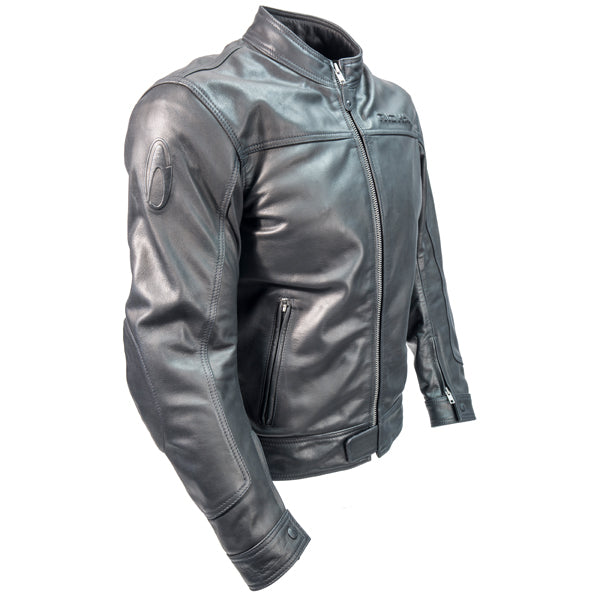 Richa Cafe Leather Jacket Black FREE 1 YEAR Returns, FREE UK Delivery | ThrottleChimp