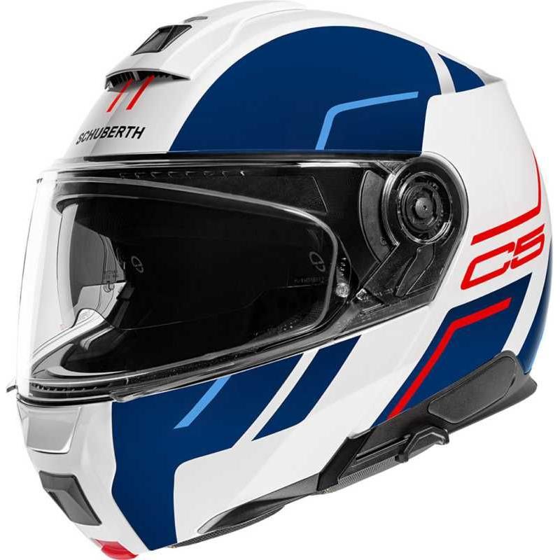 Schuberth C5 Master Flip-Up Helmet Blue / White - ThrottleChimp