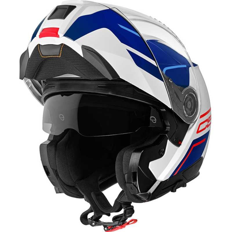 Schuberth C5 Master Flip-Up Helmet Blue / White (Image 3) - ThrottleChimp