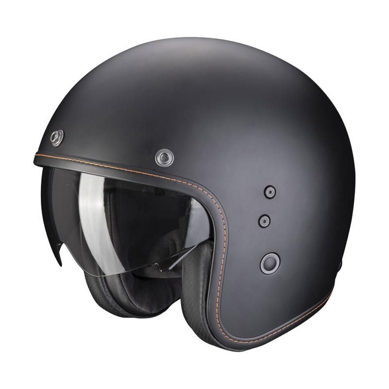 Scorpion Belfast Evo Open Face Helmet Matt Black - ThrottleChimp