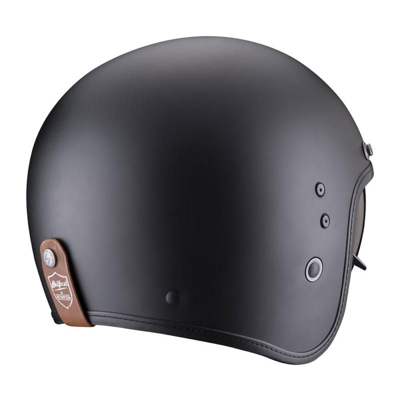 Scorpion Belfast Evo Luxe Open Face Helmet Matt Black (Image 2) - ThrottleChimp