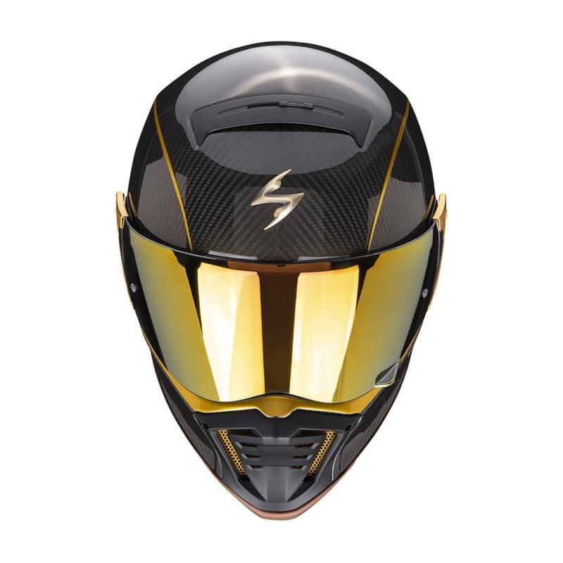 Scorpion EXO HX-1 Carbon SE Crossover Helmet Black / Gold (Image 3) - ThrottleChimp