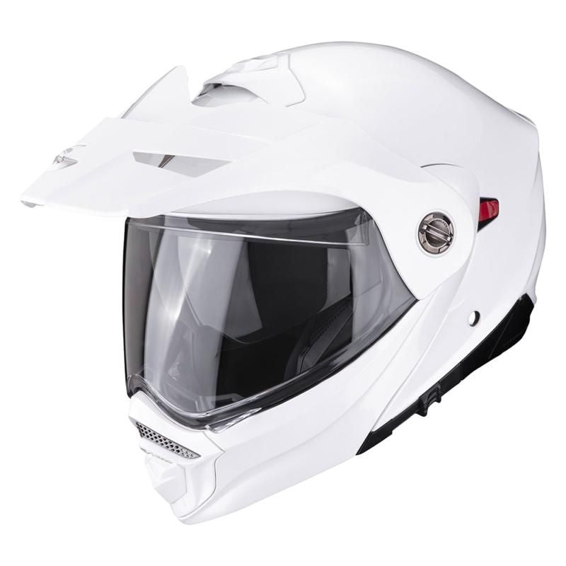 Scorpion ADX-2 Flip-Up Helmet Pearl White FREE 1 YEAR Returns, FREE UK Delivery | ThrottleChimp