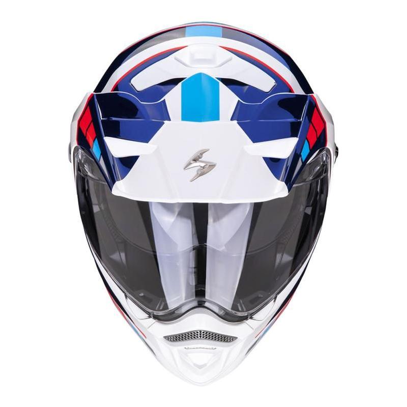 Scorpion ADX-2 Camino Flip-Up Helmet White / Blue / Red (Image 3) - ThrottleChimp