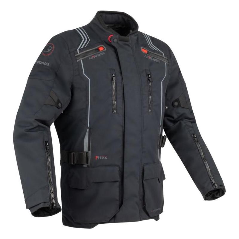 Bering Flagstaff Laminate Textile Jacket Black - ThrottleChimp