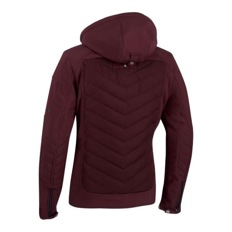 Segura Natcho Ladies Textile Jacket Plum Burgundy (Image 4) - ThrottleChimp