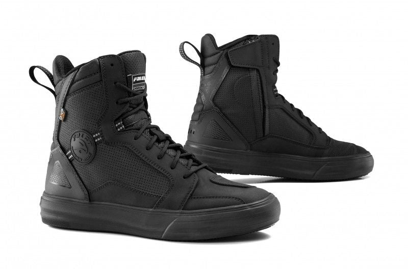 Falco Chaser Leather Boots Black - ThrottleChimp