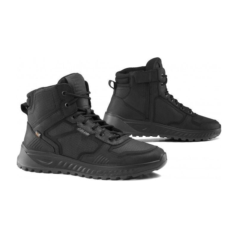 Falco Ace Leather / Textile Short Boots Black - ThrottleChimp