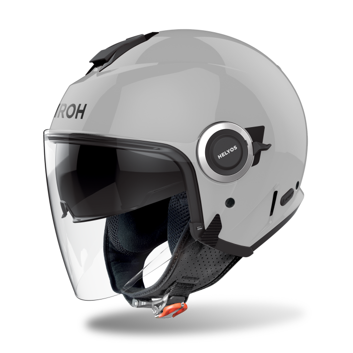 Airoh Helyos Open Face Helmet Gloss Concrete Grey FREE 1 YEAR Returns, FREE UK Delivery | ThrottleChimp