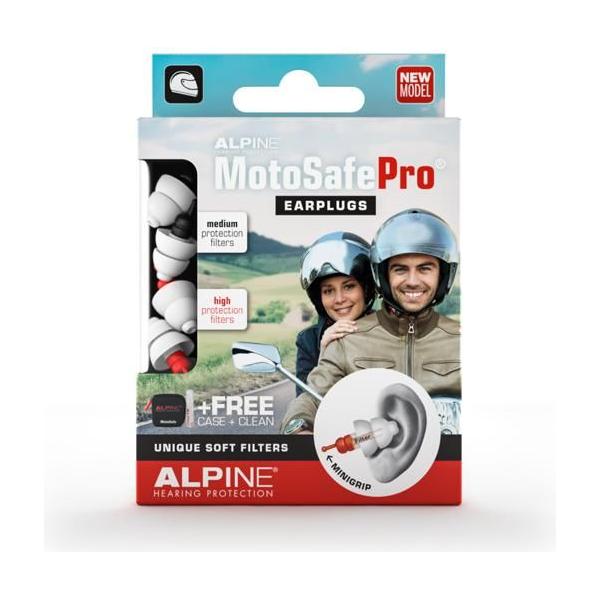 Alpine Motosafe Pro Earplugs White With Mini Grip (Image 2) - ThrottleChimp