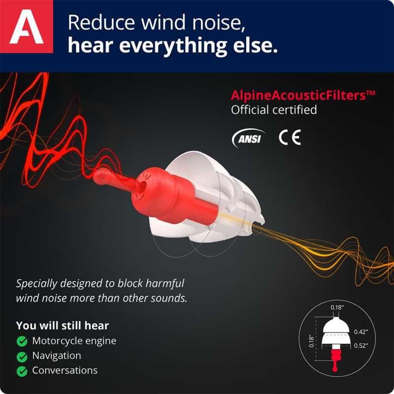 Alpine Motosafe Pro Earplugs White With Mini Grip FREE 1 YEAR Returns, FREE UK Delivery | ThrottleChimp