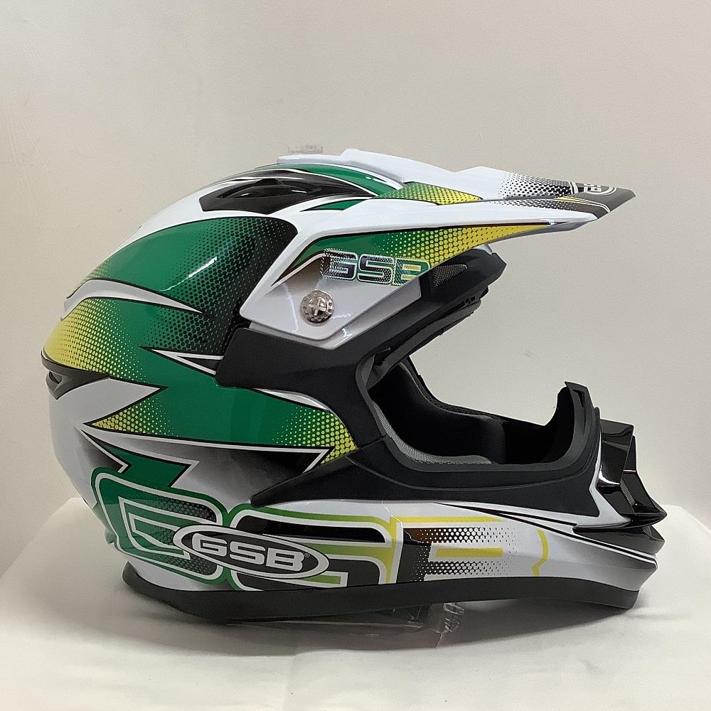 GSB XP-14B MX Off-Road Helmet Gloss Graphic Green (Image 3) - ThrottleChimp