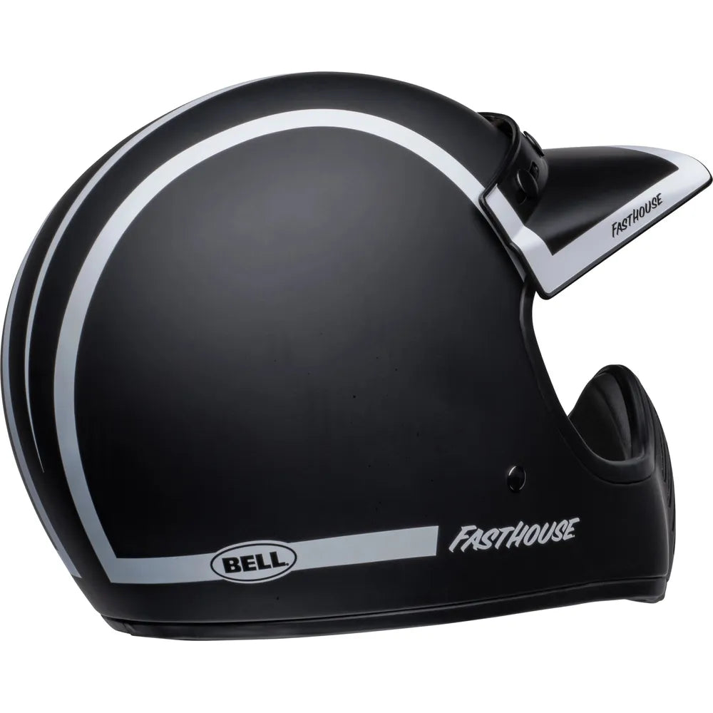 Bell Cruiser Moto 3 Fasthouse Old Road Adventure Helmet Matt / Gloss Black / White (Image 5) - ThrottleChimp