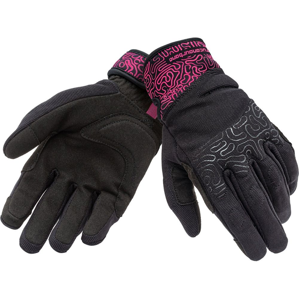 Tucano Urbano Lady Miky Ladies Gloves Black / Fuchsia Graphic - ThrottleChimp