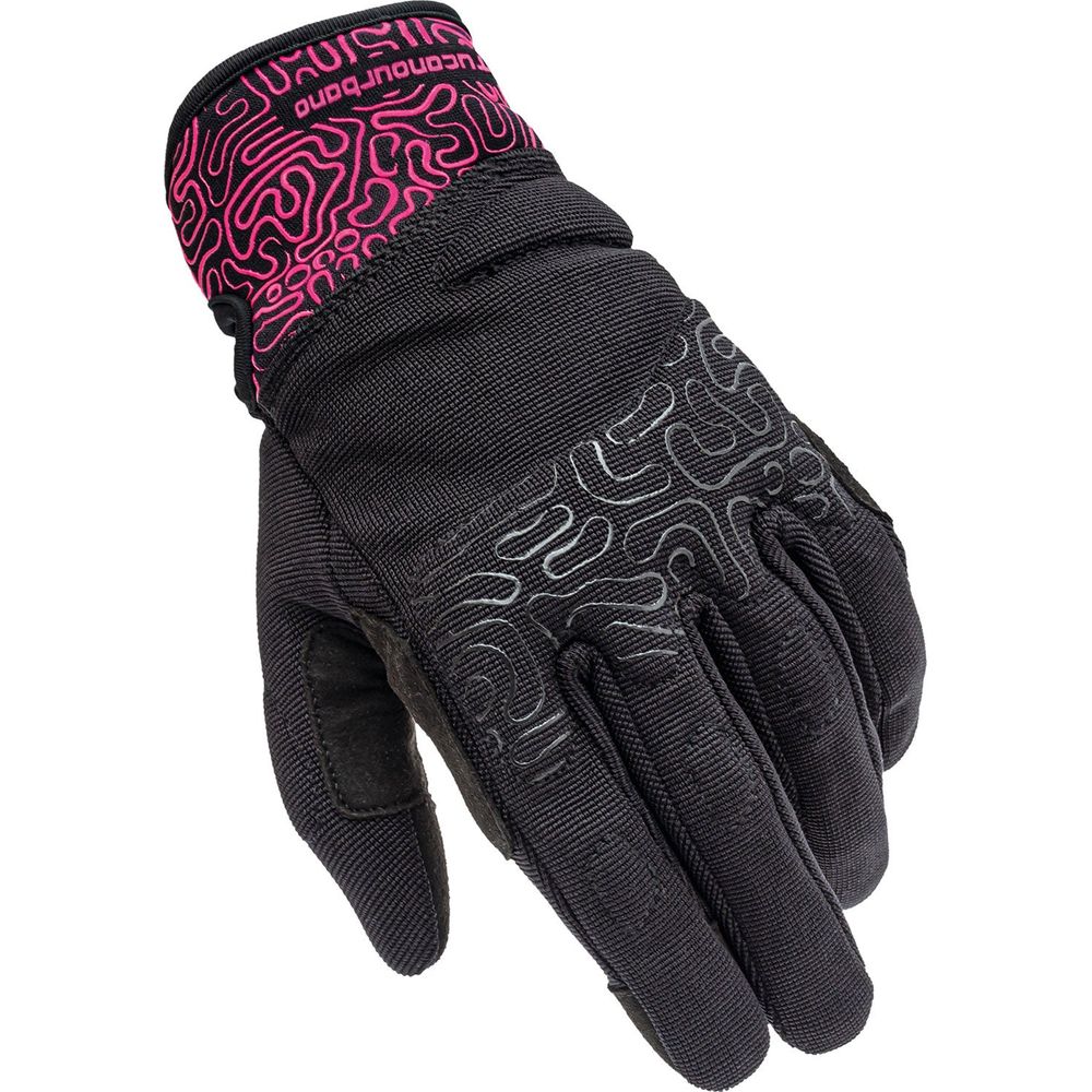 Tucano Urbano Lady Miky Ladies Gloves Black / Fuchsia Graphic (Image 2) - ThrottleChimp