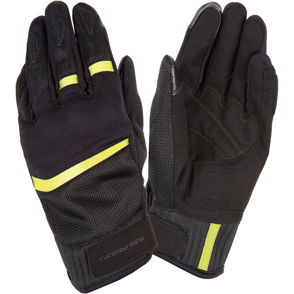 Tucano Urbano Penna Gloves Black / Fluo Yellow - ThrottleChimp