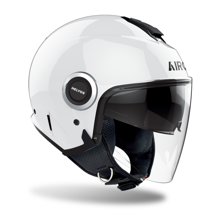 Airoh Helyos Open Face Helmet Gloss White FREE 1 YEAR Returns, FREE UK Delivery | ThrottleChimp