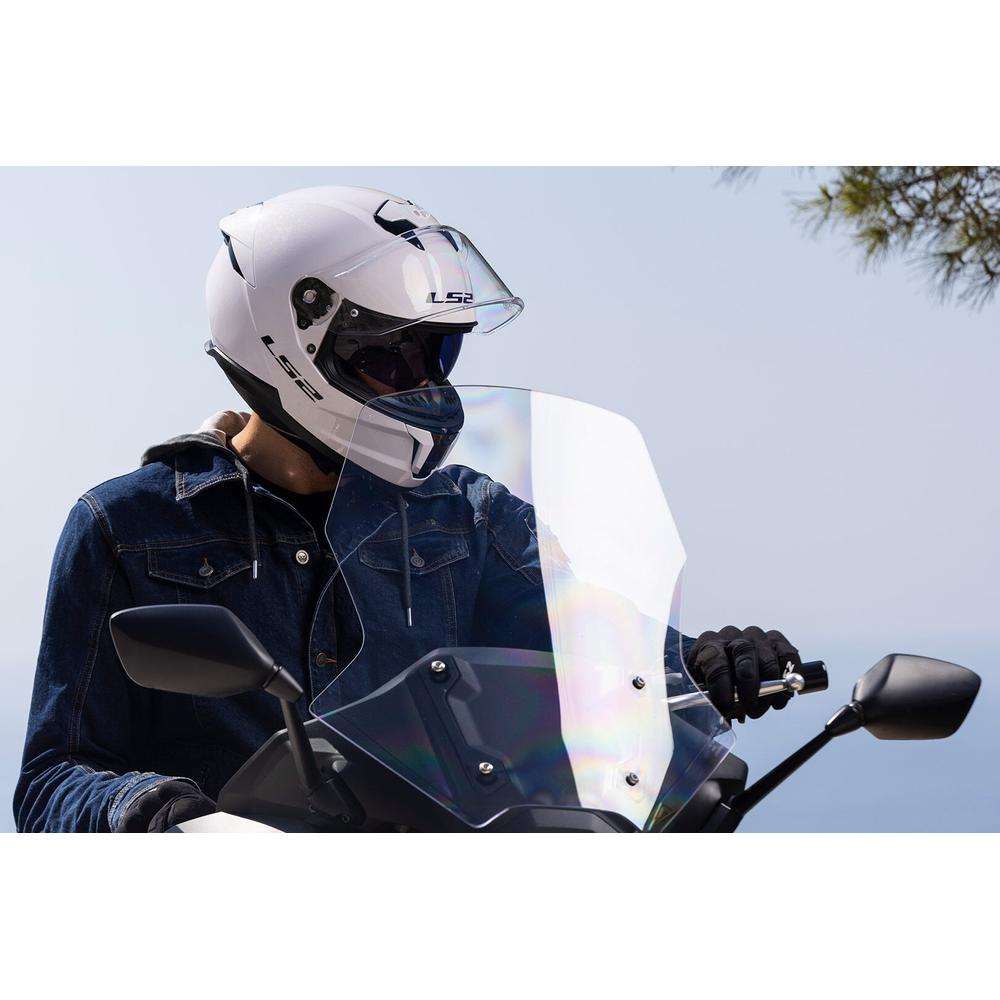 LS2 FF808 Stream 2 ECE 22.06 Full Face Helmet Gloss White (Image 3) - ThrottleChimp