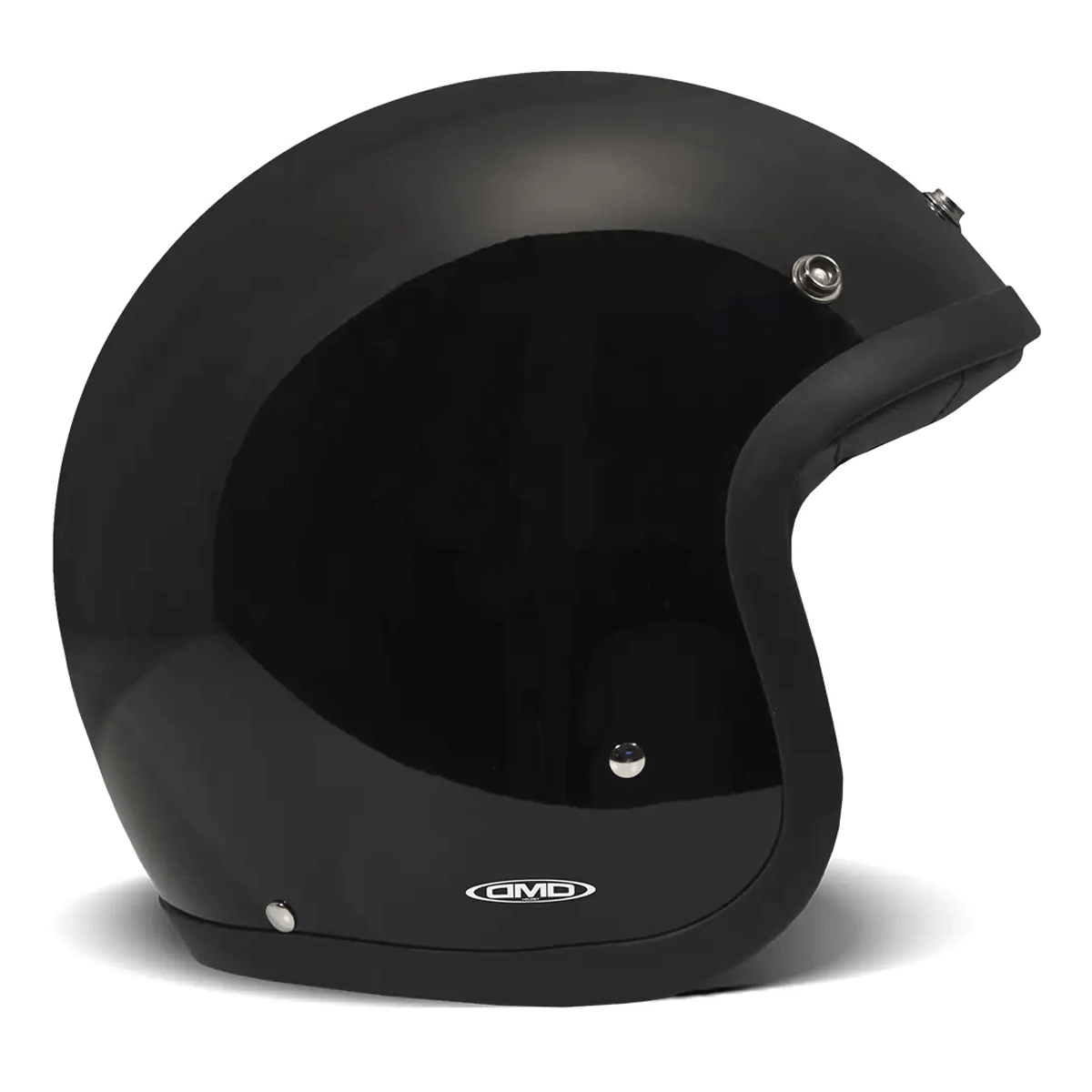 DMD Retro Jet Open Face Helmet Solid Black FREE UK Delivery, FREE 365 Day Returns | Moto Central