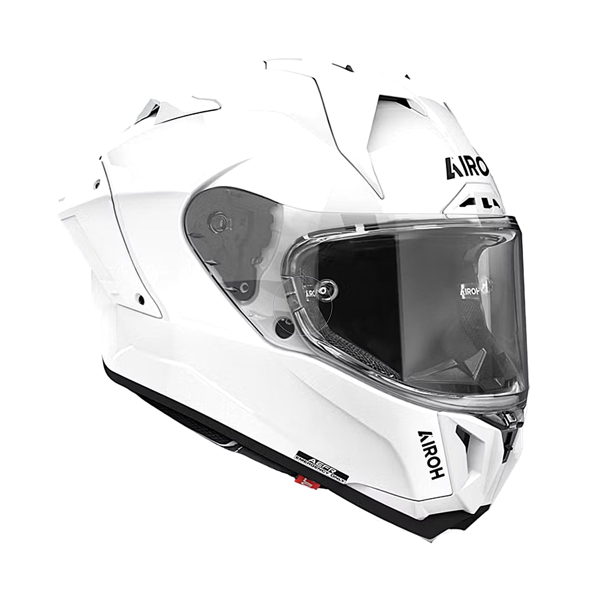 Airoh GP-800 Full Face Helmet Color Gloss White FREE 1 YEAR Returns, FREE UK Delivery | ThrottleChimp