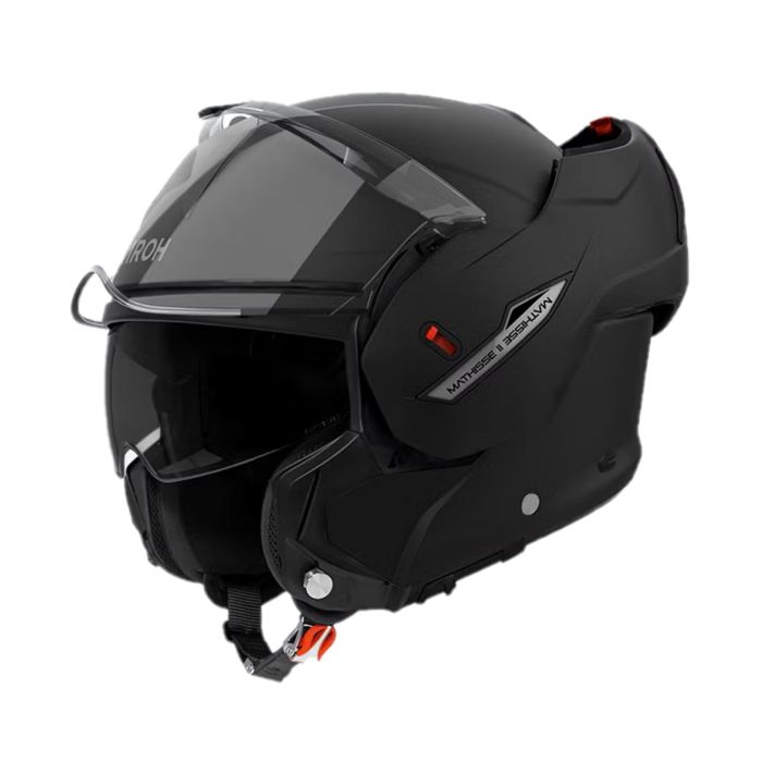 Airoh Mathisse 2 Flip Up Helmet Color Matt Black FREE 1 YEAR Returns, FREE UK Delivery | ThrottleChimp