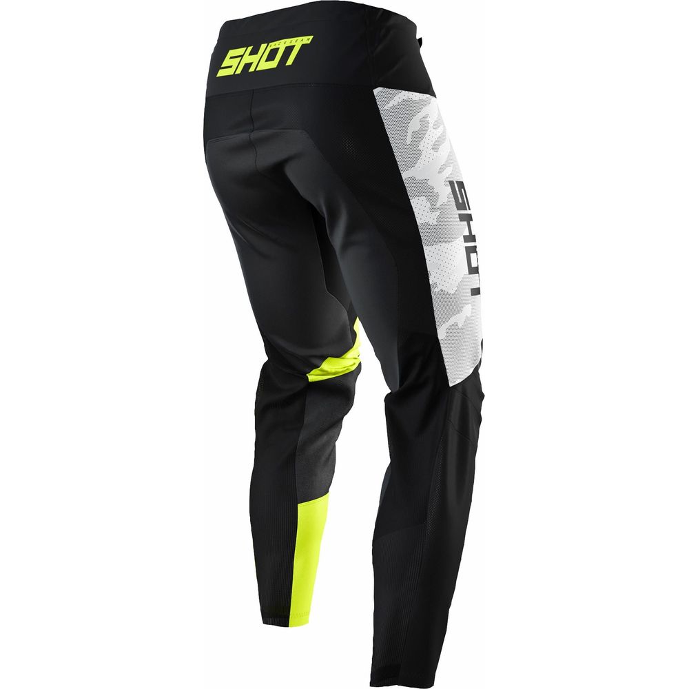 Shot Contact Trouser Camo / Neon Yellow (Image 2) - ThrottleChimp