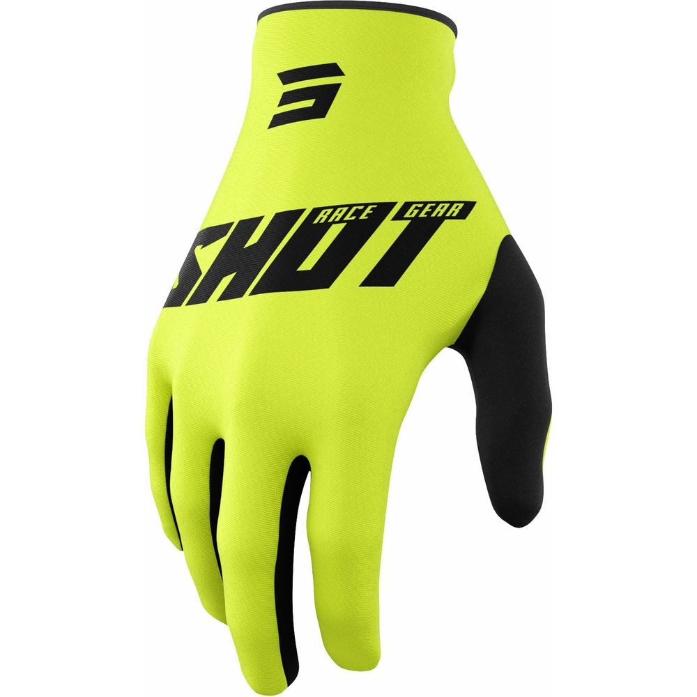 Shot Raw Gloves Burst Neon Yellow - ThrottleChimp