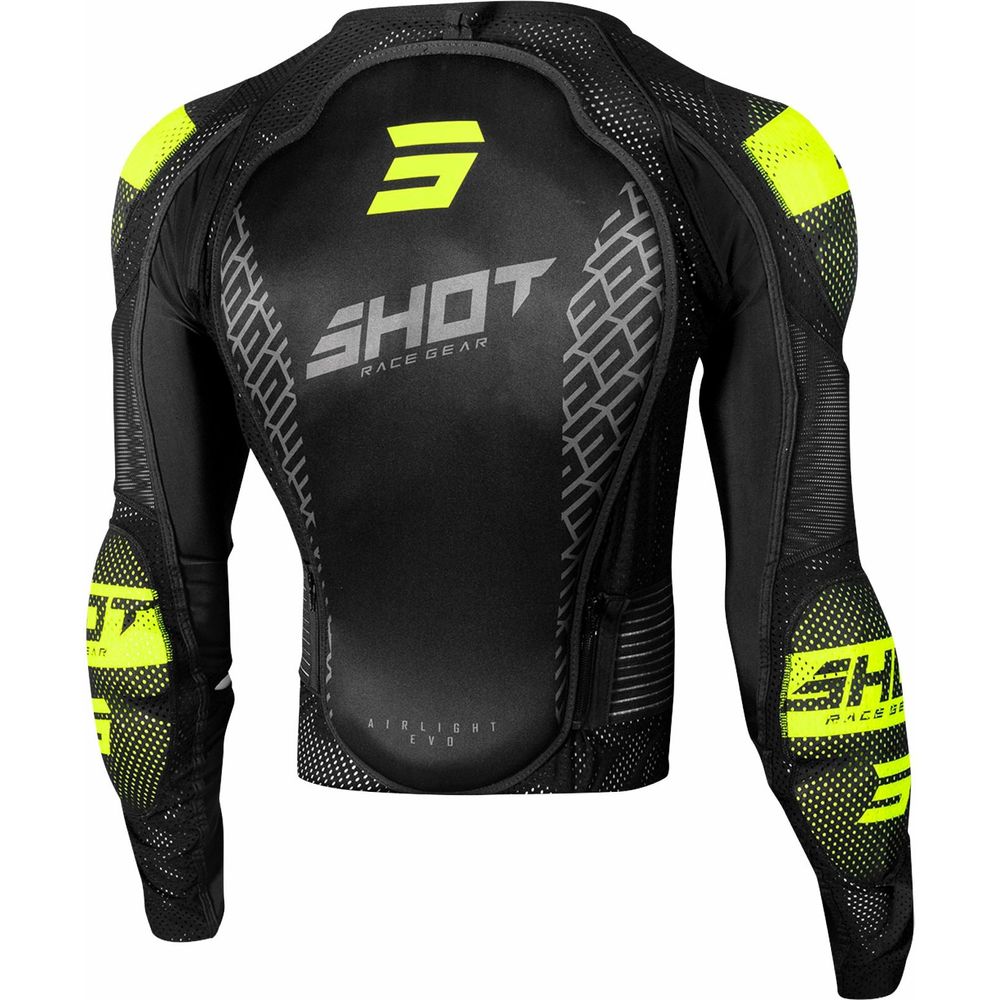 Shot Airlight 2.0 Youth / Kids Protective Jacket Black (Image 2) - ThrottleChimp