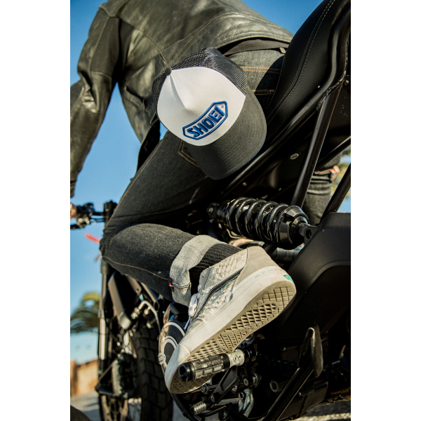 Shoei Trucker Cap White With Blue Logo (Image 2) - ThrottleChimp