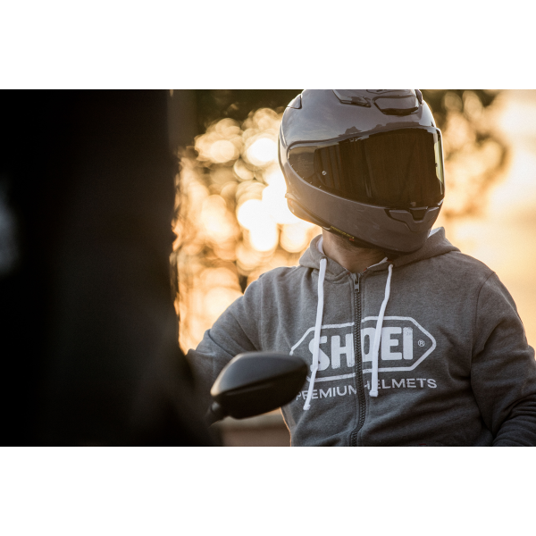 Shoei Vintage 2 Zipped Hoodie Grey FREE 1 YEAR Returns, FREE UK Delivery | ThrottleChimp