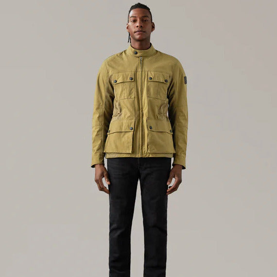 Belstaff Airflow Textile Jacket Olive FREE 1 YEAR Returns, FREE UK Delivery | ThrottleChimp