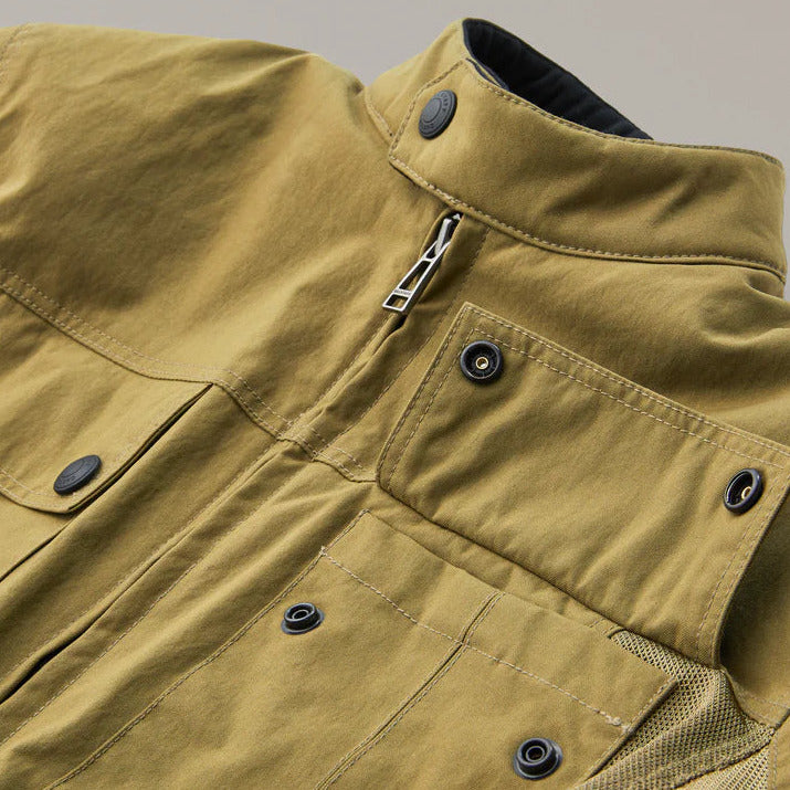 Belstaff Airflow Textile Jacket Olive FREE 1 YEAR Returns, FREE UK Delivery | ThrottleChimp