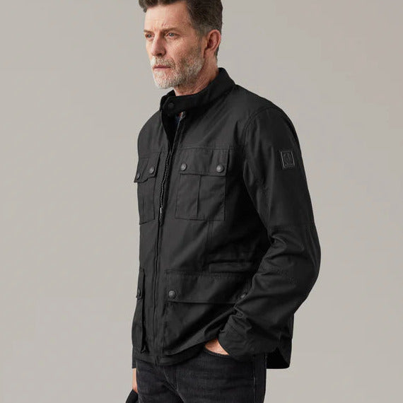 Belstaff Airflow Textile Jacket Black FREE 1 YEAR Returns, FREE UK Delivery | ThrottleChimp